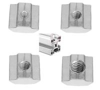 40 Pcs 30 Series M4 M5 M6 M8 Sliding T Nuts,Thread Slide in Hammer Head T-Nut,T-Slot Nut Hammer Head Fastener,Plated Carbon Steel Sliding T Nuts,for T-Slot Aluminum Extrusion Profile