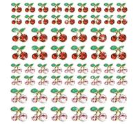 40 Pcs 3D Cherry Nail Charms Cherry Nail Rhinestones Nail Art Shiny Gems Nail Studs Cute Fruit Nail Diamond Crystal Luxury for Women Girl Jewelry Making Crafts DIY Manicure (Pink/Red Gold, 6mm/8mm)