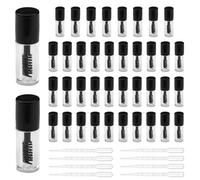40 Pcs 3ml Empty Mascara Tube Wand Mini Eyelash Cream Container Bottle with 8Pcs Transfer Pipettes, Eyelash Cream Container Bottle for DIY Mascara or Eyelash Growth Oil (Black, medium)