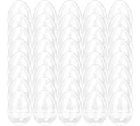 40 Pcs 5 Inch Clear Easter Eggs Bulk Large Transparent Plastic Eggs Fillable Empty Easter Eggs for Easter Basket Stuffers Party Decor