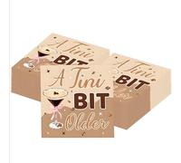 40 Pcs a Tini Bit Older Napkins Espresso Martini Napkins Martini Party Decorations Cocktail Napkins for a Tini Bit Older Birthday Decorations Bachelor Party Decorations (40, Brown+White)