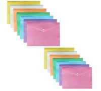 40 Pcs A4 & A5 Pastel Colour Plastic Wallets Folder Envelope Pockets (40 Mix A4+A5 Pastel Colour Folders)