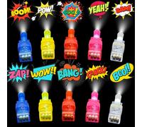 40 PCS Action Hero Party Favours Goodie Bag Fillers - Kids LED Light Up Finger Lights Toys, Glow in The Dark Rave Accessories for Boys Girls Birthday Halloween Party Supplies