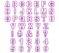 40 Pcs Alphabet & Number Cookie Cutters Set - A to Z & 0-9 | Food Safe Plastic Letters & Numbers for Baking, Fondant, Biscuits & Cake Decorating | Kids & Adults DIY Tool Kit for Home, Parties, Gifts