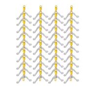 40 Pcs Anti-Separator High-elastic Splitter Double-hook Ready Durable Fishing Connector Reduces Line Tangling Increases Catch Rate Suitable for Big Fish Long-term Use (Golden s)