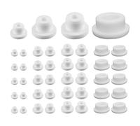 40 PCS Bathtub Jet Covers Silicone Hole Plug White Tube Plugs Waterproof 4 Sizes Bathtub Plug Fit for 12mm 14mm 16mm 22-23mm Bathtub Hole