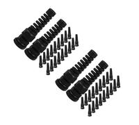 40 Pcs Black Nylon Waterproof Cable Gland. Spiral Relief | Double Seal with Gaskets, Anti-twist Spring Construction, for Automation Equipment and Robotics