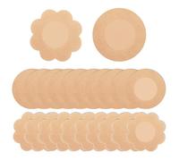 40 Pcs Breast Patches, Nipple Covers, Self Adhesive Invisible Nipple Breast Cove, Disposable Nipple Pasties Flower Round Shape Stickers Petals Breast Covers for Women Girls (10 pairs each in 2 shapes)