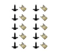 40 Pcs Car Screw and Nut Clip Kit, 20 Auto Body Fender Screws and 20 Bumper Guard Plate Fixing Bolts, U Type Fastener Clips for Car Wheel Arch Cover and Undertray Fender Bumper Screws