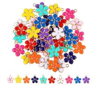 40 Pcs Charms for Jewelry Making Spring Summer Floral Themed Charms Bracelet Charm Jewelrys Making Charm Assorted Gold Plated Pendants Mixed Bulk Metal Earring Pendant for DIY Jewelry Crafting