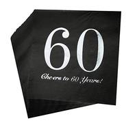 40 pcs Cheers to 60 Years Napkins 60th Birthday Disposable Party Napkins 60th Birthday Wedding Anniversary Paper Beverage Napkins