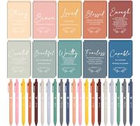 40 Pcs Christian Notebooks&Inspirational Ballpoint Pens Prayer Journals Church Mini Notepads and Religious Pen Small Bible Journals Memo Pads Motivational Ballpoint Pens for Pastors Sunday School