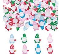 40 Pcs Christmas Mini Resin Gnomes Christmas Miniature Gnomes Figurines Xmas Tiny Resin Statues Table Centerpieces for Vase Fillers Patio Garden Ornament,8 Assorted Color(Multicolor)