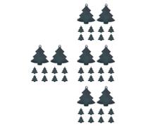 40 Pcs Christmas Tree Shaped Plastic Candy Box Ornament | Green Hollow Ps Build, Lightweight Reusable Fillable Design, Birthdays and Hanging Decor Use