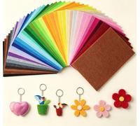 40 Pcs Coloured Felt Fabric Sheets, 30 x 20 cm A4 Size Assorted Colours Soft Nonwoven Felt for DIY Craft, Sewing, Patchwork, Quilting and Art Projects