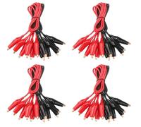 40 Pcs Crocodile Clips, Small Alligator Clips with Wires Electrical Multimeter Test Leads, Multimeter Leads, Multimeter Crocodile Clips, Mini Test Leads with Alligator Clips Red & Black, 50cm/19.7inch