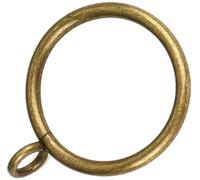 40 Pcs Curtain Rings Antique Brass 1Inch Strong Metal Decorative Curtain Ring with Eyelets, Rustproof Drapery Curtain Rod Clips Hangers for Bathroom, Living and Guest Room (1inch)