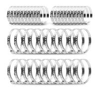 40 Pcs CV Boot Clamp, Stainless Steel Drive Shaft Joint Clamps 20-50mm und 50-120mm Adjustable Hose Clips Assortment Kit Universal Axle Repair Bands Crimp Clamps (20 Small + 20 Large)