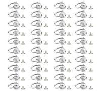40 Pcs D Ring Stud Screw,Rotatable Ball Post Head Buttons with D Ring Metal D Rings for Purse Animal Phone DIY Wallet Strap Shoe Leather Jacket Decoration (Silver)