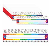 40 PCS Desk Nameplates, Waterproof Desk Name Tags with Alphabet, Number Line 1-30 Traditional Manuscript Name Plate for Classroom School Student (12” x 3.5”)