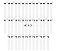 40 Pcs Diy Sublimation Wrist Keychains, Neoprene Lanyard Blanks For Heat Transfer Projects, Wristlet Holders For Crafts