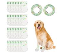 40 Pcs Dog Boots for Injured Paws Waterproof, Dog Socks Paws Stop Licking Self Adhesive Bandage with Paw Protectors for 16-33 Lb Dogs, Suitable for Indoor & Outdoor Walking Use(M)