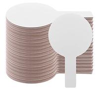 40 Pcs Dry Erase Answer Paddles - Double Sided Mini White Boards Round Small Dry Erase Signs Auction Paddles for Classroom Teaching, Office Meeting, Voting, Bridal Shower Games