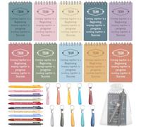 40 Pcs Employee Appreciation Gifts Bulk Employee Motivational Notebooks Inspirational Retractable Pen Thank You Keychain Organza Bag Thank You Gifts for Coworker Office Employee Teacher