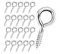 40 PCS Eyelet Hook, Self Tapping Screw, 30mm Ring Hooks, Galvanized Eyebolt, Ceiling Mount for Wood, Fixing Wires, Indoor and Outdoor