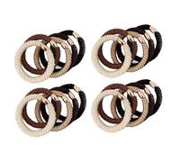 40 Pcs Fabric Hair Ties for Men and Women No Damage Thick Hair Bands Elastic Ponytail Holders Durable Hair Elastics Large Hair Ties for Daily Use and Sport