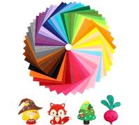 40 Pcs Felt Fabric Sheets, 20 * 30cm Coloured Fabrics DIY Craftwork Sewing Patchwork, Soft Thick Felt Fabric with Needle and Thread Paper for Sewing Crafting