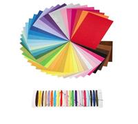 40 Pcs Felt Fabric Sheets, Wool Felt for Crafting 20x30CM, Needles and thread included Textile Fabrics in 40 Assorted Colours with Needles, for Sewing and DIY Crafts, Christmas Ornament Crafts