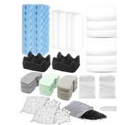 40 Pcs Filter Media Kit for Fluval 206/207 Canister Filters Include Water Polishing Pad, Bio-Foam Pad,Ammonia/Phosphate/Nitrite Remover, 500g BioMaxMedia, 1 Kg Carbon, Silicone Lube, Filter Mesh Bag