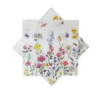 40 Pcs Floral Napkins Bathroom Napkins 2 Ply Disposable Paper Napkins Decorative Spring Flower Hand Guest Towels Wildflower Party Decoration for Birthday Wedding Baby Shower 6.5"