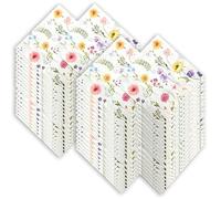 40 Pcs Floral Napkins, Soft Flower Recycled Paper Serviettes, Colorful Napkins Afternoon Tea Decorations for Birthday Party, Wedding Anniversary, Picnic