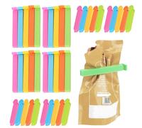 40 Pcs Food Clips Bag Sealing,for Storage,Freezer,Plastic for Bags,Kitchen,Colored Coloured Reusable Sealer for Home,Office,Useful for Keeping Fresh And Sealed,Keeps Seals Packets,Multicolor Style