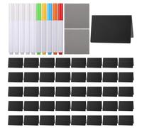 40 Pcs Food Labels for Party Buffet, 3 x 4 Inches Mini Chalkboard Signs, Food Tags Labels for Party Supplies, Small Chalk Board Signs, Catering Supplies Buffet Display, Easy to Write and Wipe