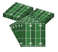 40 Pcs Football Napkins Green Football Field Disposable Paper Napkins for Dinner Picnic Cocktail Birthday Party Supplies - 6.5 x 6.5 In