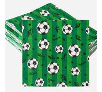 40 Pcs Football Paper Serviettes Soccer Party Napkin 2-Ply 33x33cm Altogether for Football Theme Dinner Table Decoration Holiday Party Supply