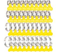 40 Pcs for Jubilee Clips with Handles, Stainless Steel Hose Clips | Adjustable Pipe Clamps Assorted, 10-16mm, 16-25mm, 22-32mm, 32-44mm, for Pipes, Tubing, Garden Hoses, Plumbing Repairs