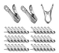 40 PCS Garden Clips, Heavy Duty Stainless Steel Greenhouse Clamps, Greenhouse Clips for Netting, Have a Strong Grip to Hold Down The Shade Cloth or Plant Cover on Garden Hoops or Greenhouse Hoops
