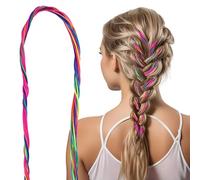 40 Pcs Hair Braiding Kit,Hair Braids,Rainbow Hair Accessories,Hair Wrap String Assorted Gradient Color Hair Rope Band Tie Diy Ponytail Braids Hair Styling Accessories for Women Girls (Gradient Color)