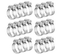 40 Pcs Hose Clips, 6-51mm Jubilee Clips Assorted Adjustable Stainless Steel Hose Pipe Clamps for Garden, Pool, Pipe Tube, 6-12mm, 13-19mm, 14-27mm, 27-51mm