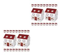 40 Pcs House Shaped Candy Packaging Box with Ribbon for Party Favors | White Cardboard, Easy Assembly, Simple Nordic Style, for Candies and Small Gifts, Ready Favor Packaging