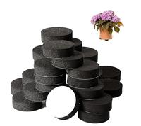 40 Pcs Invisible Plant Pot Feet,Round Black Garden Pot Feet with Strong Self-adhesive Pads,Solid Rubber Plant Pot Riser for Indoor and Outdoor Flower Pots and Furniture,Better Drainage(Black)