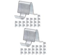40 pcs Iron Shelf Clips for Cabinet Shelves, Heavy Duty Support Pegs | Silver 2.5x1.6x1.6cm Hardware, Load Bearing Fit for Bookcases, Office Storage, Warehouse Racking