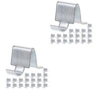 40 pcs Iron Shelf Support Clips 2.5x1.6x1.6cm for Cabinet Shelves, Silver | Anti Deformation, Firm Support, Bulk Replacement Pack for Office, Garage Storage and Metal Shelving
