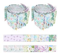 40 Pcs Jelly Roll Fabric Strips, Cotton Precut Quilting Fabrics, 20 Assorted Floral Patchwork Quilting Fabric Strips for Sewing Enthusiasts, Blanket Rug Purse Handbag & Crafting 2.5"x39.4"(Style1)