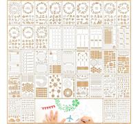 40 PCS Journal Stencils, Planner Stencils for Bullet Journaling Supplies Stencil Set for Planners Notebook Diary Calendar Scrapbook DIY Drawing Journal Stencil Templates (40)