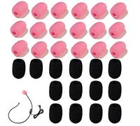 40 PCS Lapel Headset Microphone Windscreen-Mini Size, TuNan Mic Foam Sponge Cover for Lavalier Microphone Noise Reduction Shield Protection